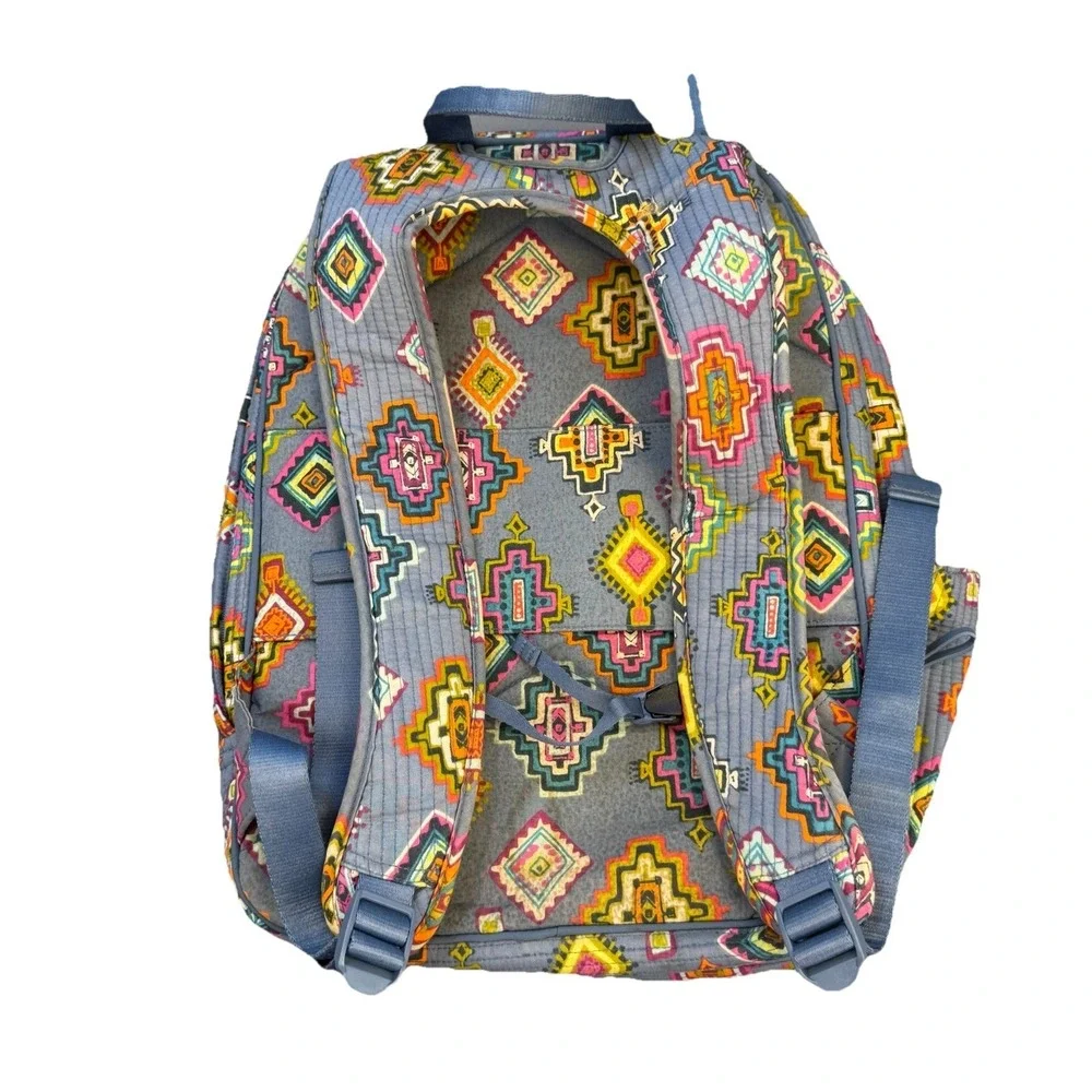 Vera Bradley Multi Color‎ Medallion Pattern Back Pack Book Bag Adjustable Straps